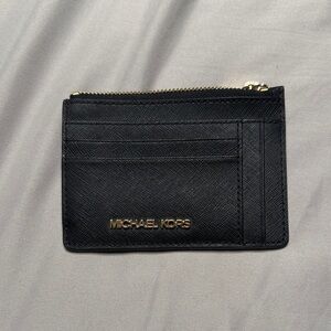 Michael Kors Black and Gold Card Wallet